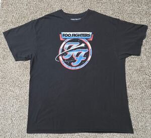 Foo Fighters T Shirt Mens XXL Black Vector Space Logo Graphic Rock Band Tee 2022